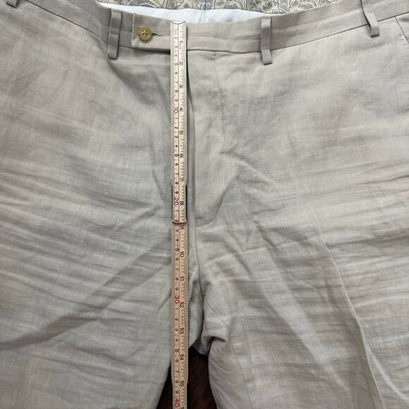 Lauren Ralph Lauren Men's Linen Pants Casual Boho Beachy Minimalist Beige 38x32 - Picture 5 of 6